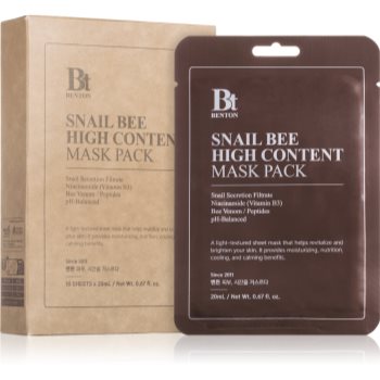 Benton Snail Bee masca de celule cu ingrijire completa cu extract de melc - imagine 2